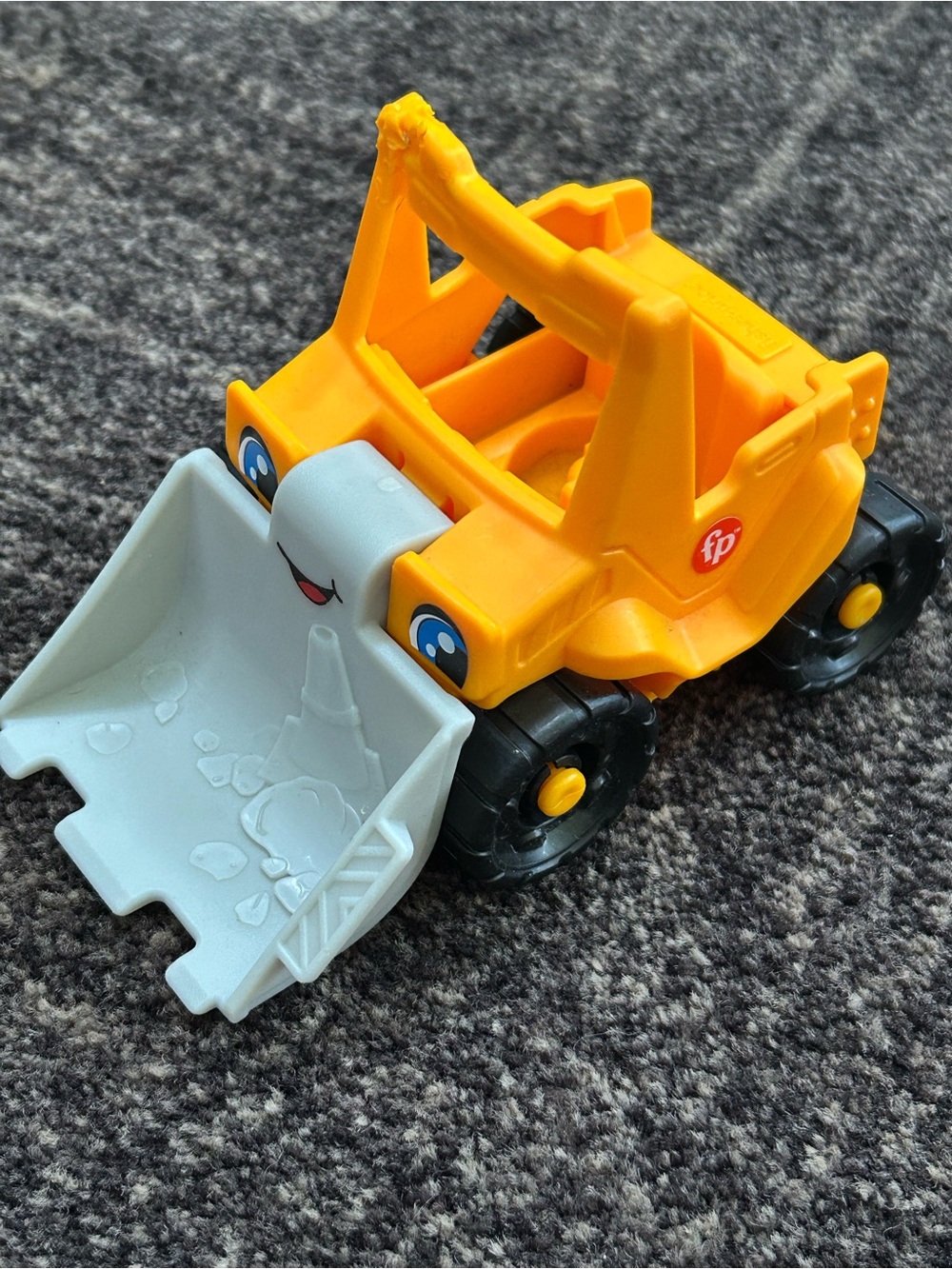 Fisher-Price Little People Wheelies Yellow Front Loader Bulldozer Truck